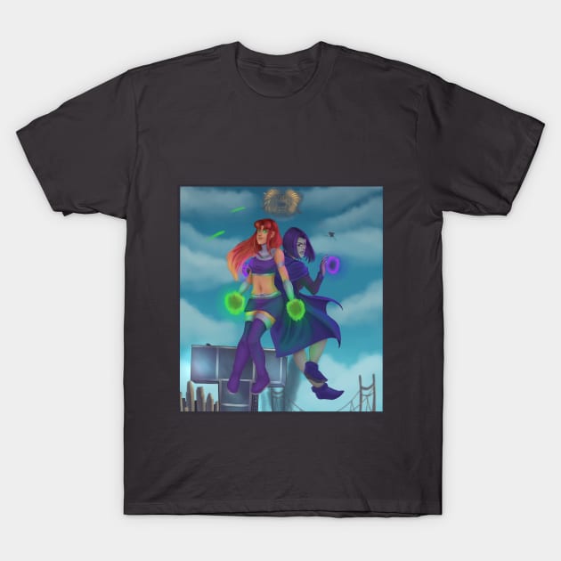 RavenStar Teen Titans T-Shirt by TurtlerChan